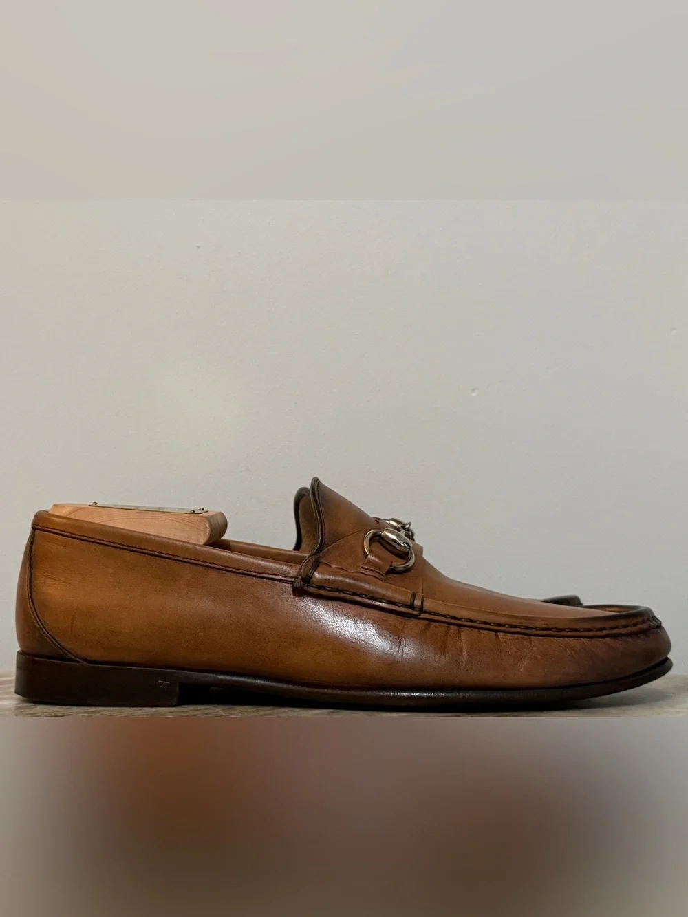 GUCCI 1953 Horsebit Tan Ombre Leather Loafer 7 / 7.5 US Jordaan Brown $1100
